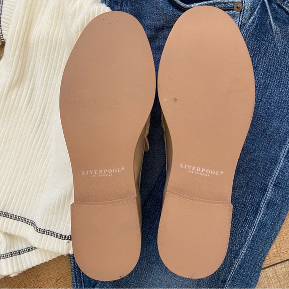 Liverpool Patent Leather Slip On Loafers in Nude - Picture 7 of 9